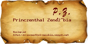 Princzenthal Zenóbia névjegykártya